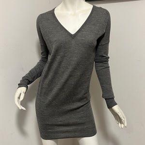 Joseph Grey Knit V-Neck Tunic S